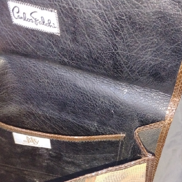 Carlos Falchi Black and Brown Leather Men's Wallet - Picture 13 of 14